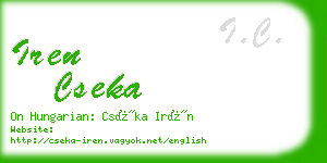 iren cseka business card